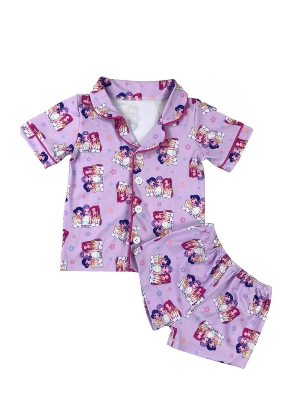 New Girls Boutique K-Pop Demon Hunters Huntrix Rumi Mira Zoey Shorts Pajama Set